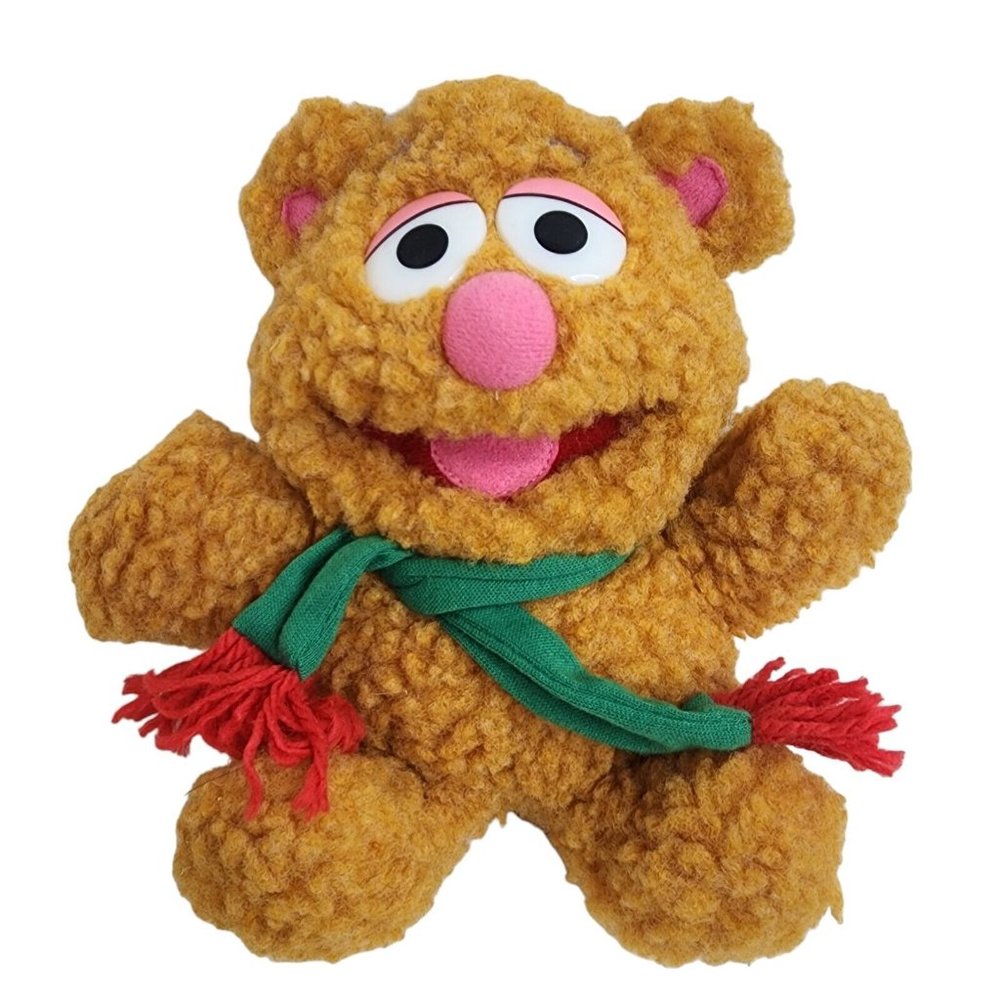Vintage 1987 Jim Henson Muppet Babies 8" Christmas Plush Fozzy Bear Stuffed